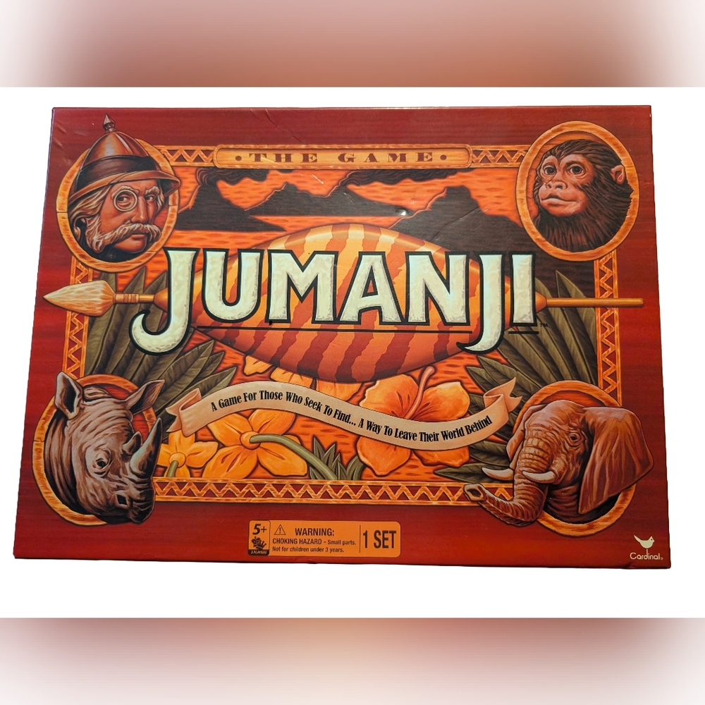 Jumanji Board Game - Classic Adventure in Brown and Orange